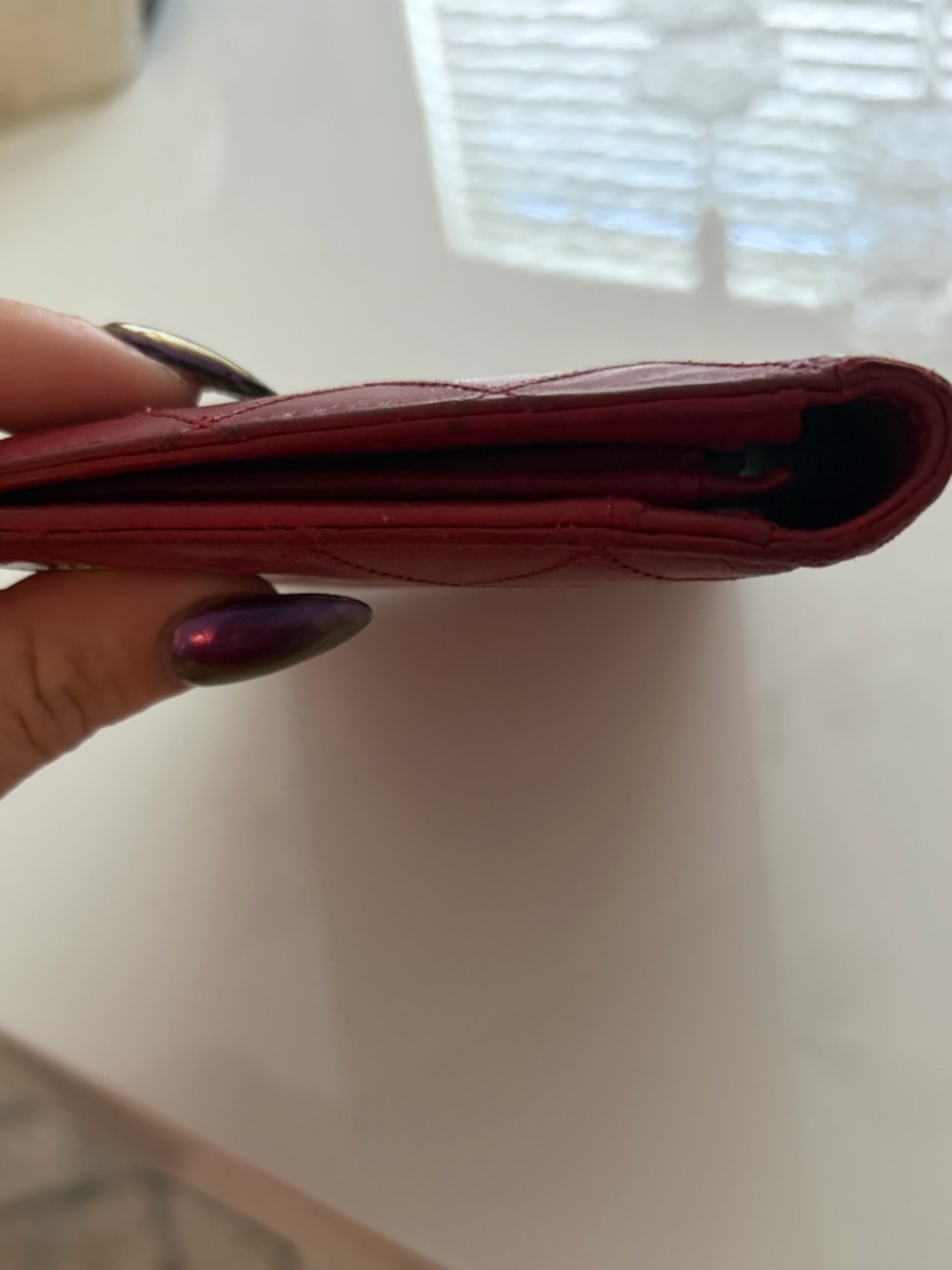🖤 LOW START CHANEL Red Quilted Wallet | Classic Lambskin | Authentic 🖤 - Picture 8 of 10
